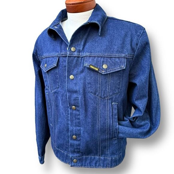 Vintage Saddle King Western Jacket Men 44 Reg Made in USA Snaps Cowboy - Picture 5 of 13